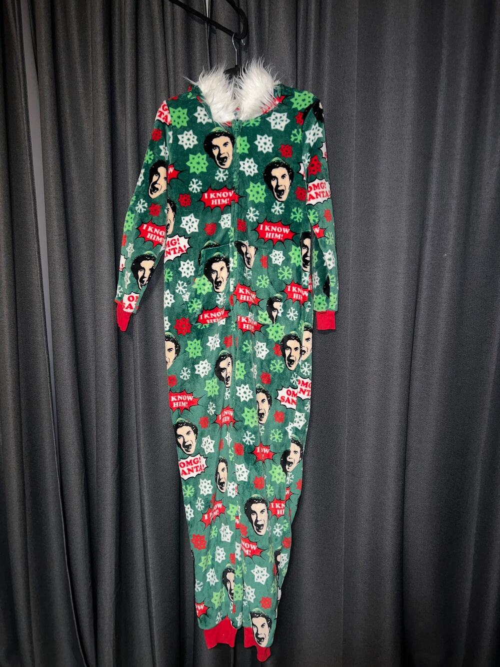 Ugly Christmas Sweater Xmas Size Medium Elf Onesie